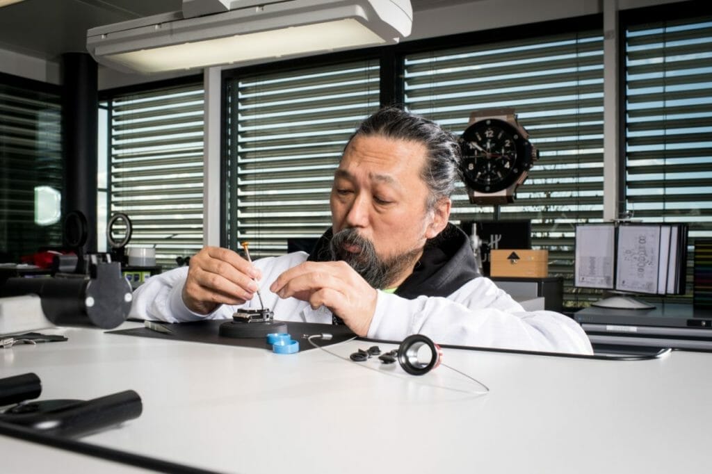 L'artiste en visite à la Manufacture