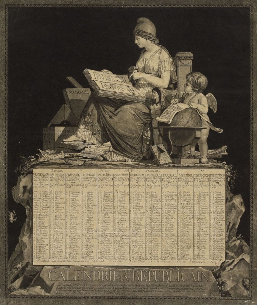 Philibert Louis Debucourt, Calendrier républicain