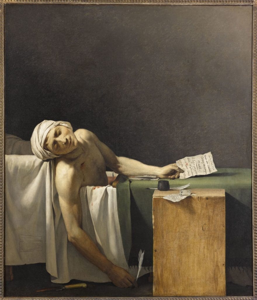 D’après Jacques-Louis David, Marat assassiné (copie d’atelier)