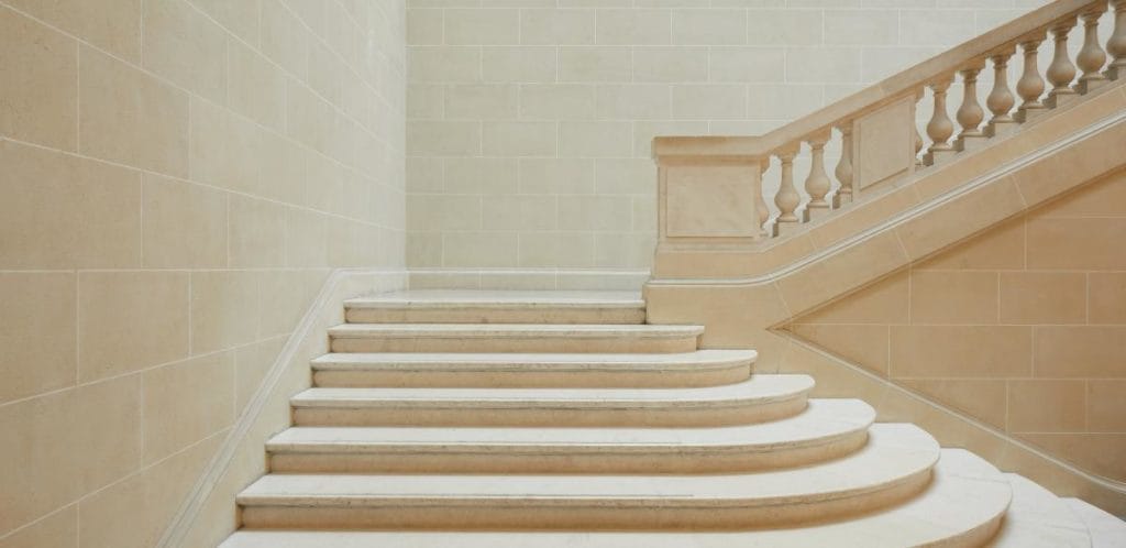 Détail de l'escalier de Luynes - © Antoine Mercusot - Chatillon Architectes